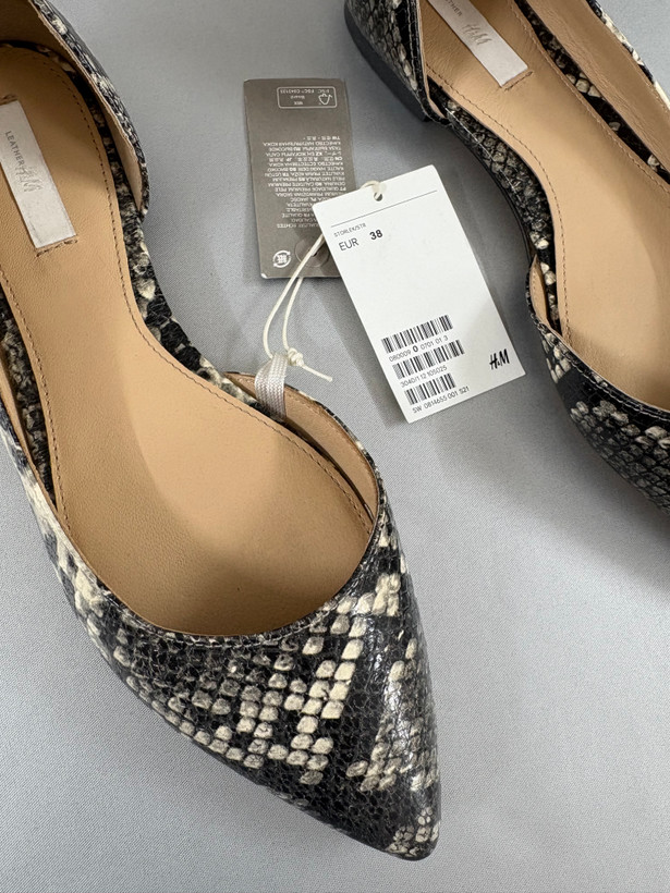 کفش عروسکی H&M چرم طبیعی